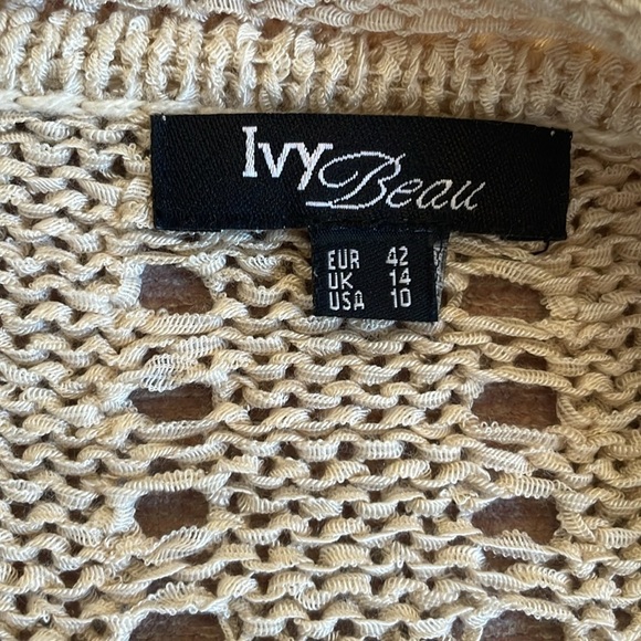 Ivy Beau Boho Crochet Open Knit Maxi Cardigan - Picture 7 of 12